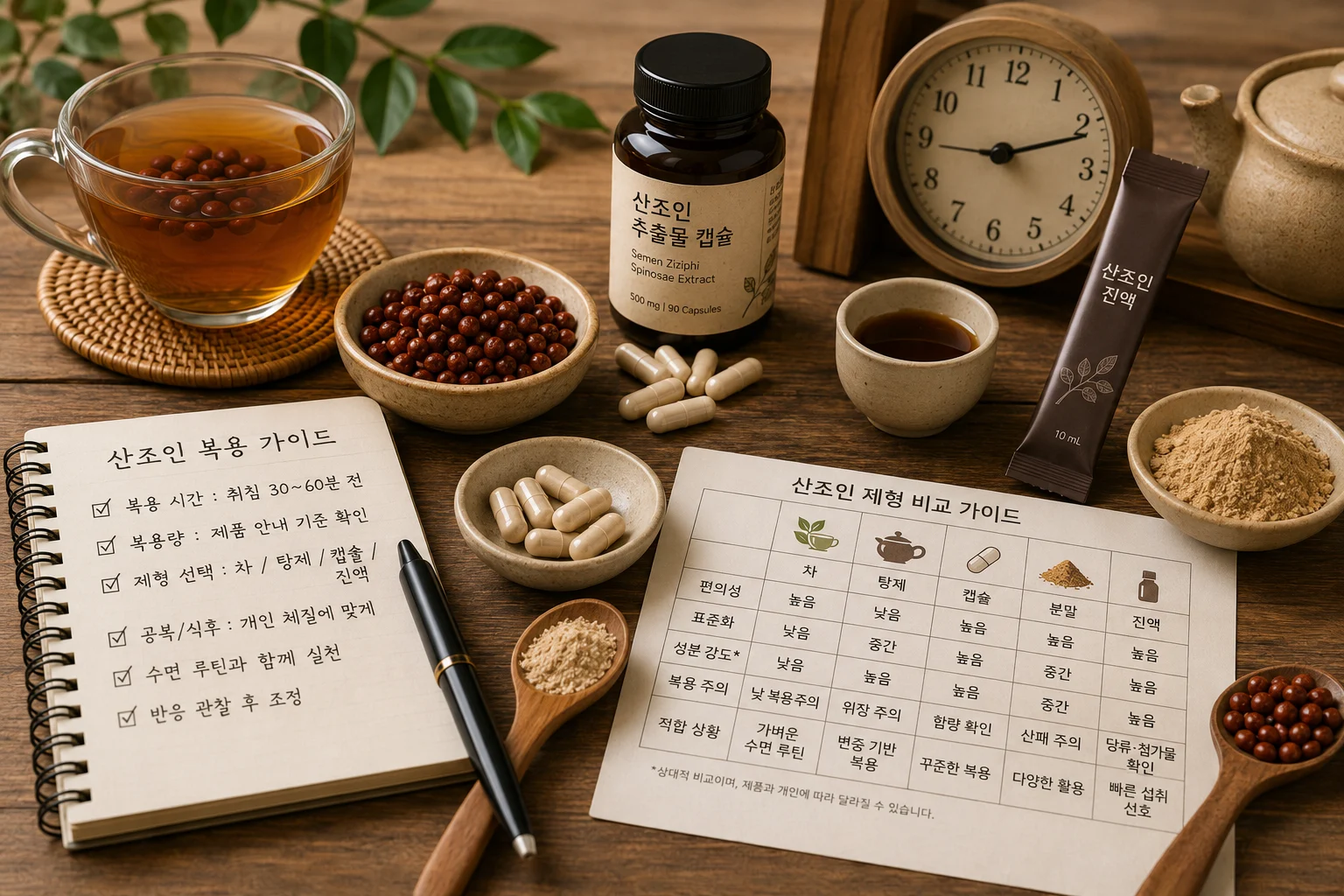 산조인 복용법과 제형 선택 가이드